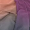 ⁦בד שיפון דגרדה סגול-אפור-אפרסק⁩ – תמונה ⁦2⁩