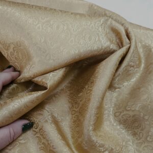 בד ברוקרד סאטן דגם זהב נושם