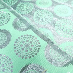 בד ברוקרד דגם מנטה כסופה