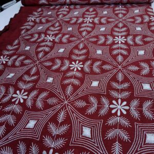 בד ברוקרד דגם שלג על רימון