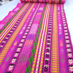 בד גובלן פסים דגם ורוד פראי